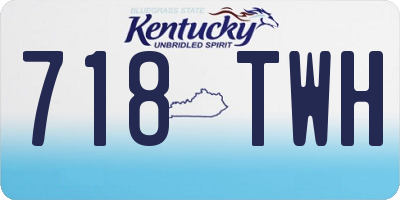 KY license plate 718TWH