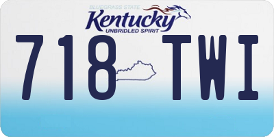 KY license plate 718TWI