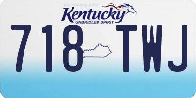 KY license plate 718TWJ