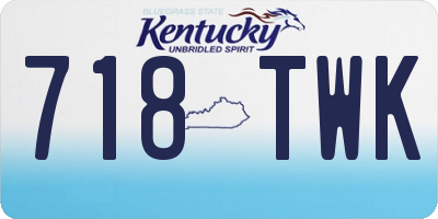 KY license plate 718TWK