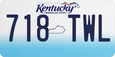 KY license plate 718TWL