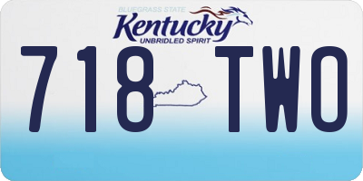 KY license plate 718TWO