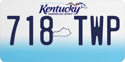 KY license plate 718TWP