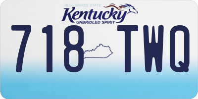 KY license plate 718TWQ