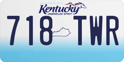 KY license plate 718TWR