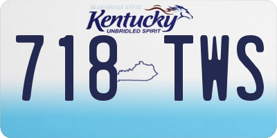 KY license plate 718TWS