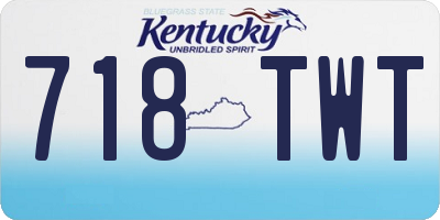 KY license plate 718TWT