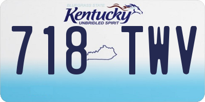 KY license plate 718TWV