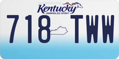 KY license plate 718TWW