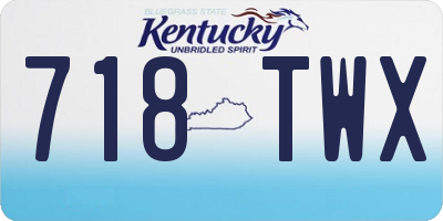 KY license plate 718TWX