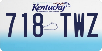 KY license plate 718TWZ