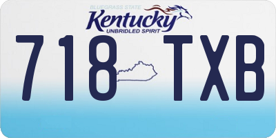KY license plate 718TXB