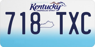 KY license plate 718TXC