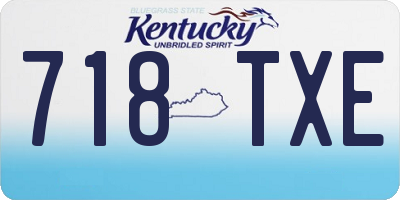 KY license plate 718TXE