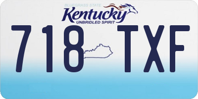 KY license plate 718TXF