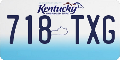 KY license plate 718TXG