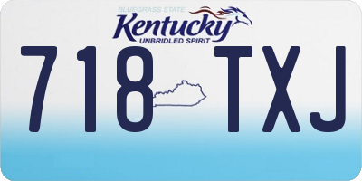 KY license plate 718TXJ