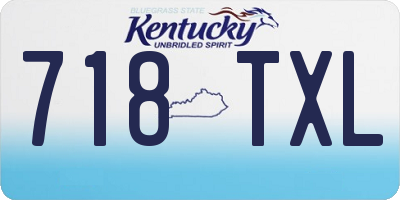 KY license plate 718TXL