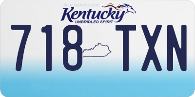 KY license plate 718TXN