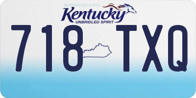KY license plate 718TXQ