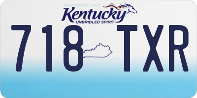KY license plate 718TXR