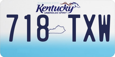 KY license plate 718TXW