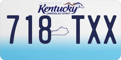 KY license plate 718TXX