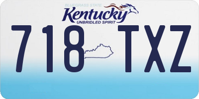KY license plate 718TXZ