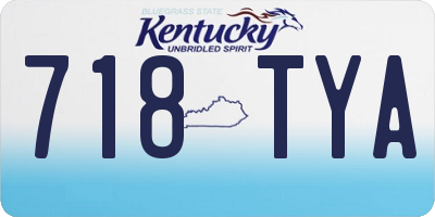 KY license plate 718TYA