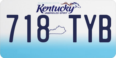 KY license plate 718TYB
