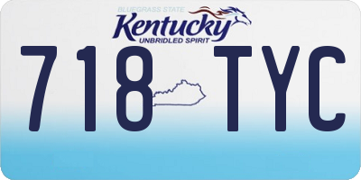 KY license plate 718TYC