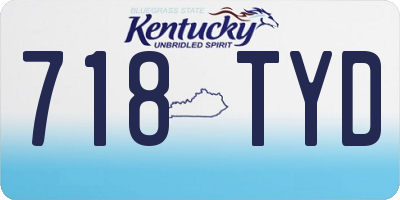 KY license plate 718TYD