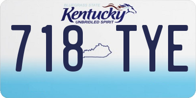KY license plate 718TYE