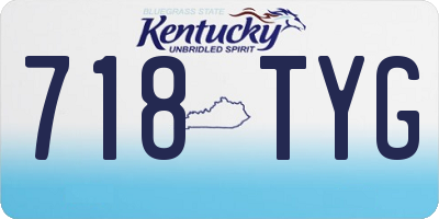 KY license plate 718TYG