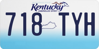 KY license plate 718TYH