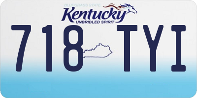 KY license plate 718TYI