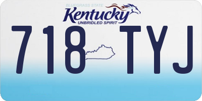 KY license plate 718TYJ