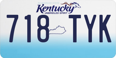 KY license plate 718TYK