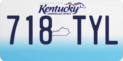 KY license plate 718TYL