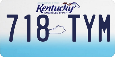 KY license plate 718TYM