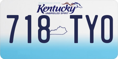 KY license plate 718TYO