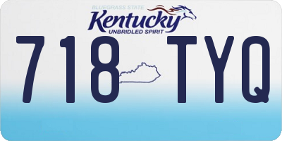 KY license plate 718TYQ