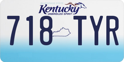 KY license plate 718TYR