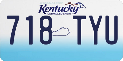 KY license plate 718TYU