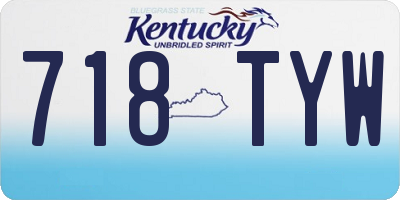 KY license plate 718TYW