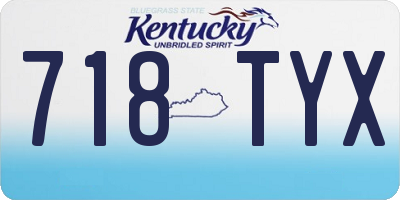 KY license plate 718TYX