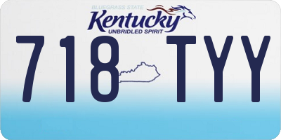 KY license plate 718TYY