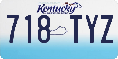 KY license plate 718TYZ