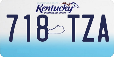 KY license plate 718TZA