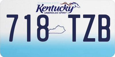 KY license plate 718TZB